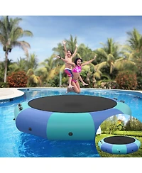 Mecale 12 Feet Inflatable Splash Padded Water Bouncer Trampoline