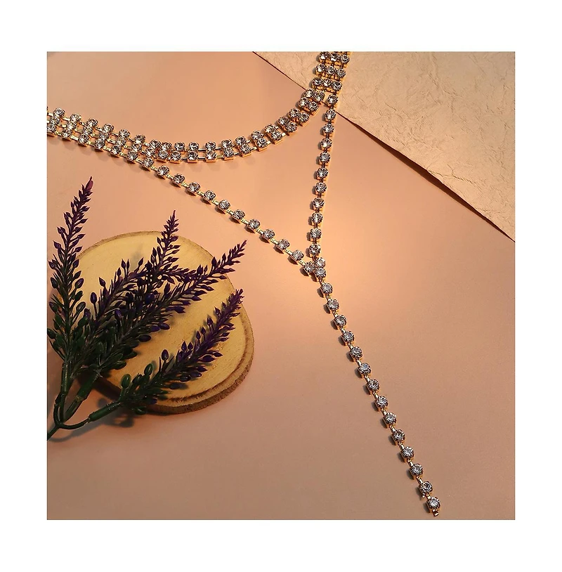 Sohi Crystal Multi-Layer Necklace
