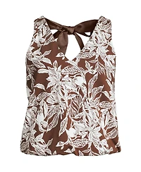 Lands' End Plus Lightweight Jersey Blouson Vneck Tank