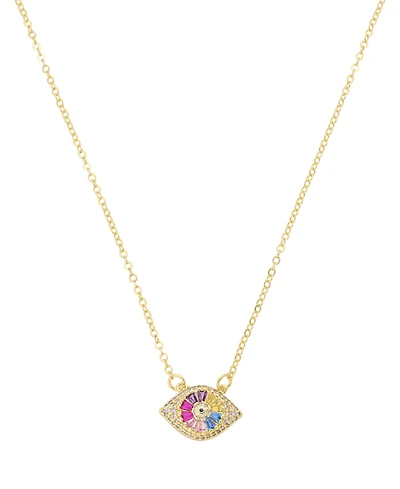 Unwritten Cubic Zirconia Evil Eye Pendant Necklace