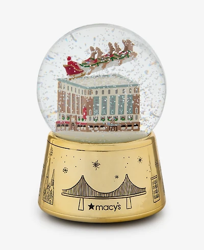 Holiday Lane Heritage Gold New York City Macy's Snow Globe, Macy's Exclusive
