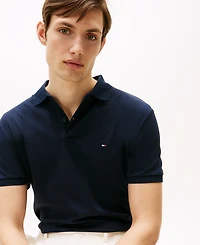 Tommy Hilfiger Men's Regular-Fit Liquid Cotton Collar Stripe Detail Polo Shirt