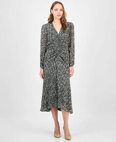 Boss Orange Women's Printed High-Low Midi Dress
