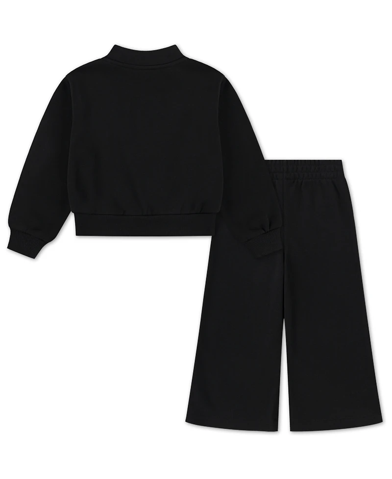 Nike Toddler Girls 2-Piece Wide Leg Club Fleece Top and Pants Set