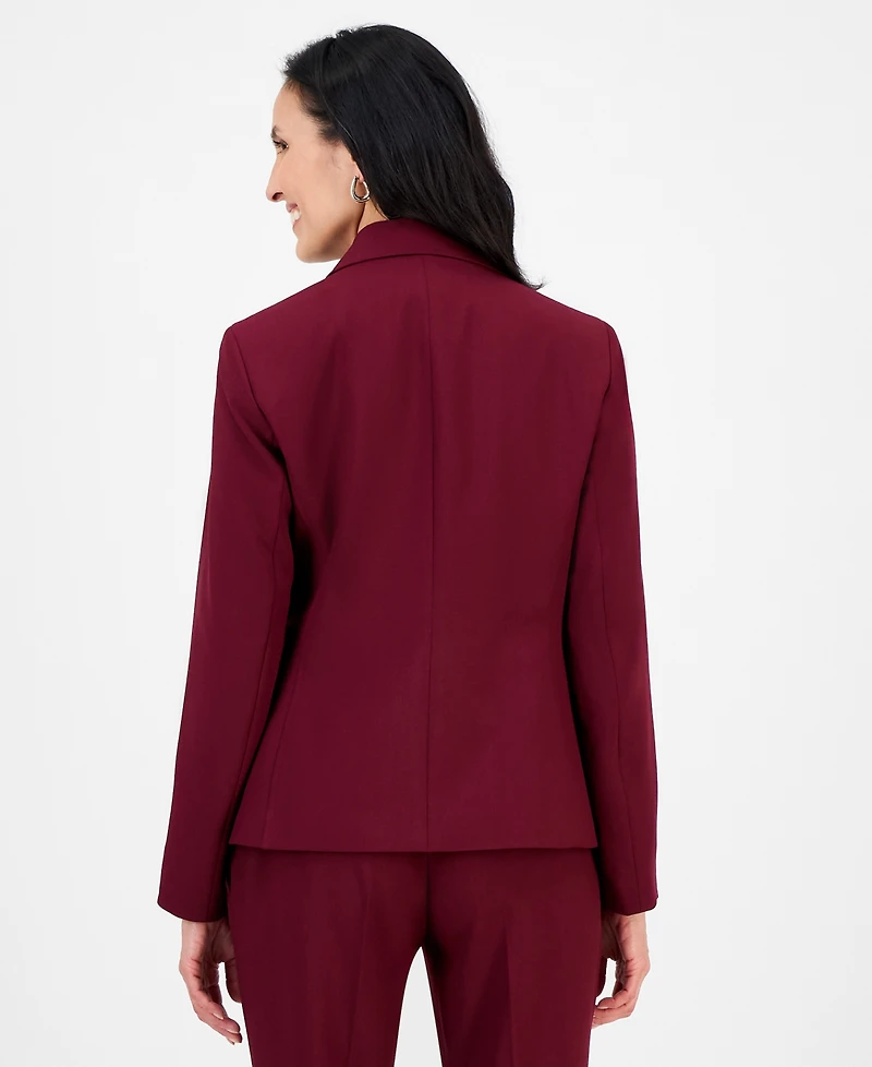 Le Suit Women's Notched Collar One-Button Pantsuit