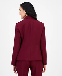 Le Suit Women's Notched Collar One-Button Pantsuit