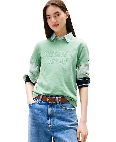 Tommy Jeans Women's Regular Varsity Cotton T-Shirt