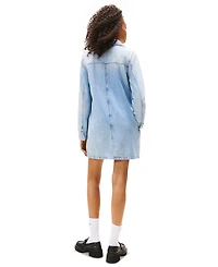 Tommy Jeans Women's Cotton A-Line Long-Sleeve Denim Dress