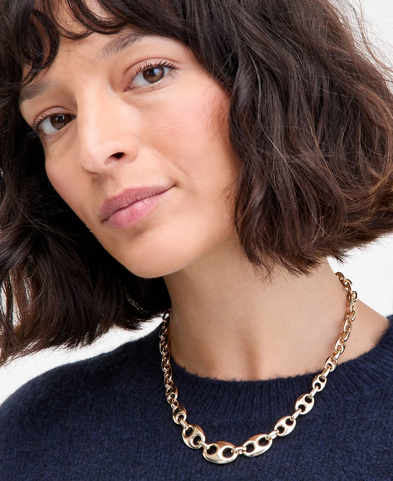 On 34th Link Collar Necklace, 16" + 3" extender, Macy's Exclusive