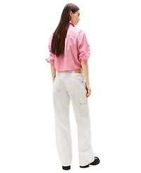 Tommy Jeans Women's Mia Mid-Rise Relaxed Straight-Leg Carpenter