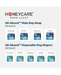 HoneyCare All-Absorb, Dog and Puppy Training Pads, Ultra Absorbent and Odor Eliminating