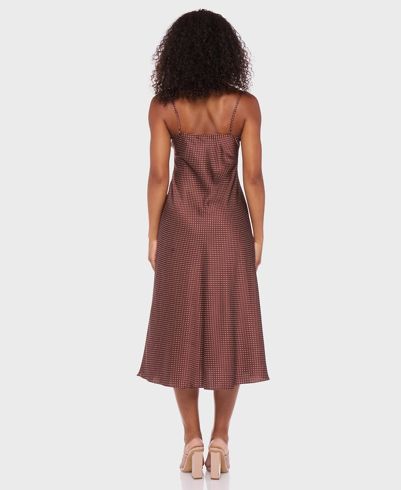 Alex & Sophia Juniors' Polka Dot Sleeveless Scoop Neck Midi Dress