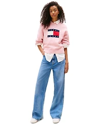 Tommy Jeans Women's Melange-Flag Crewneck Sweater