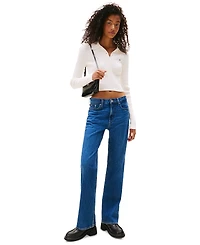 Tommy Jeans Women's Essential Polo Long-Sleeve Cotton Sweater
