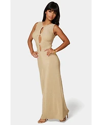 Bebe Women's Twist Front Cut Out Maxi Dress