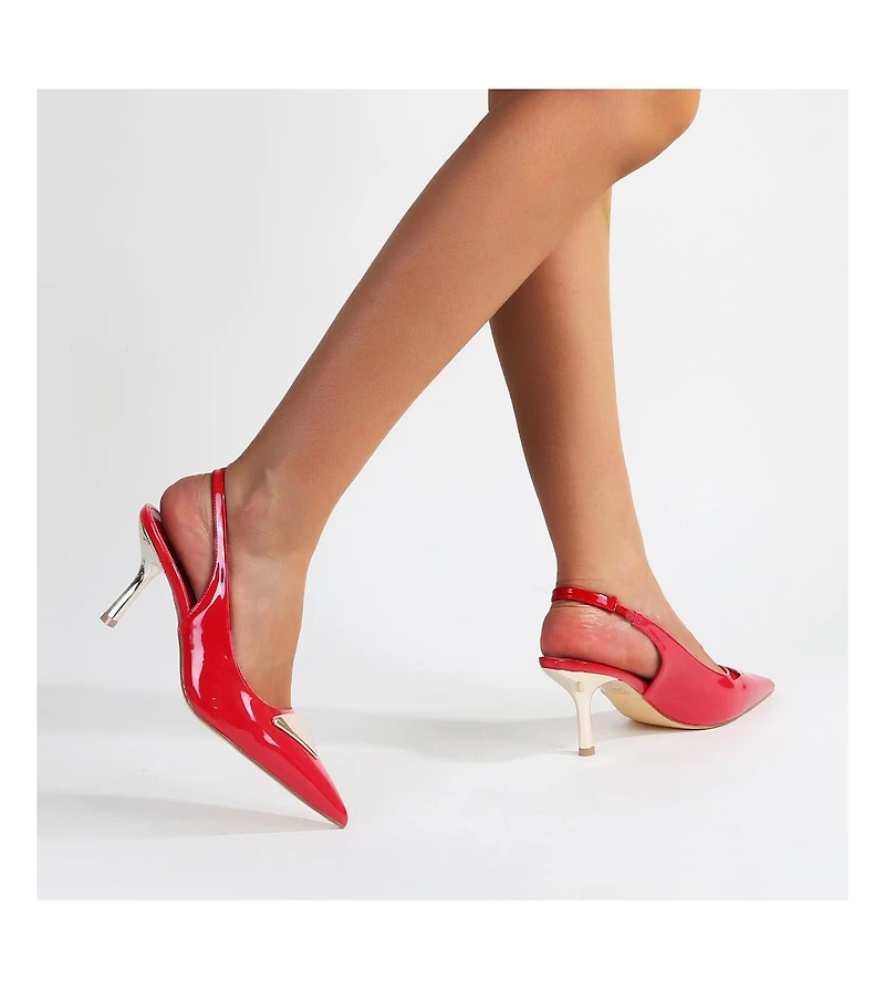 Chevelle Slingback Pump with Metallic Accent