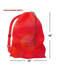 30" x 40" Extra-Large Mesh Sports Ball Drawstring Bag with Adjustable Shoulder Strap (Several Colors Available
