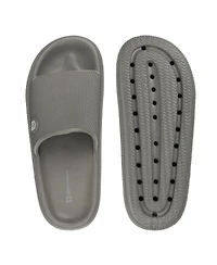 Alpine Swiss Men's Omar Slides Pillow Slippers Ultra Cushioned Cloud Slide Sandal