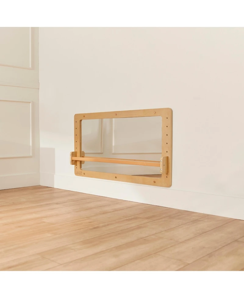 ECR4Kids Wall-Mounted Coordination Mirror, Natural