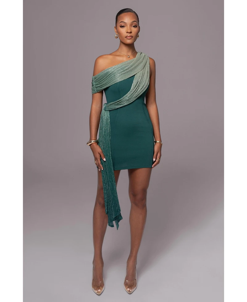 Jluxlabel Women's Asymmetric Drape Mini Dress