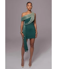 Jluxlabel Women's Asymmetric Drape Mini Dress