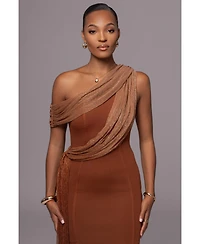 Jluxlabel Women's Asymmetric Drape Mini Dress