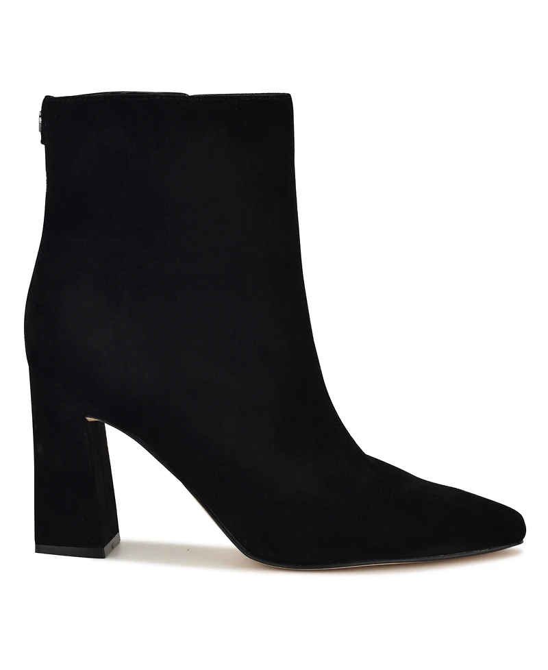 Nine West Women's Reraye Flared Block Heel Ankle Booties