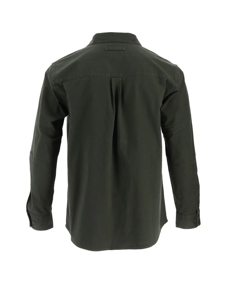Men's Heavyweight Utility Stretch Long Sleeve Button Up Overshirt