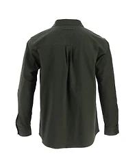 Men's Heavyweight Utility Stretch Long Sleeve Button Up Overshirt