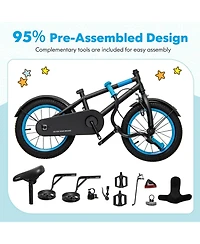Kids Bike with Adjustable Handlebar and Saddle