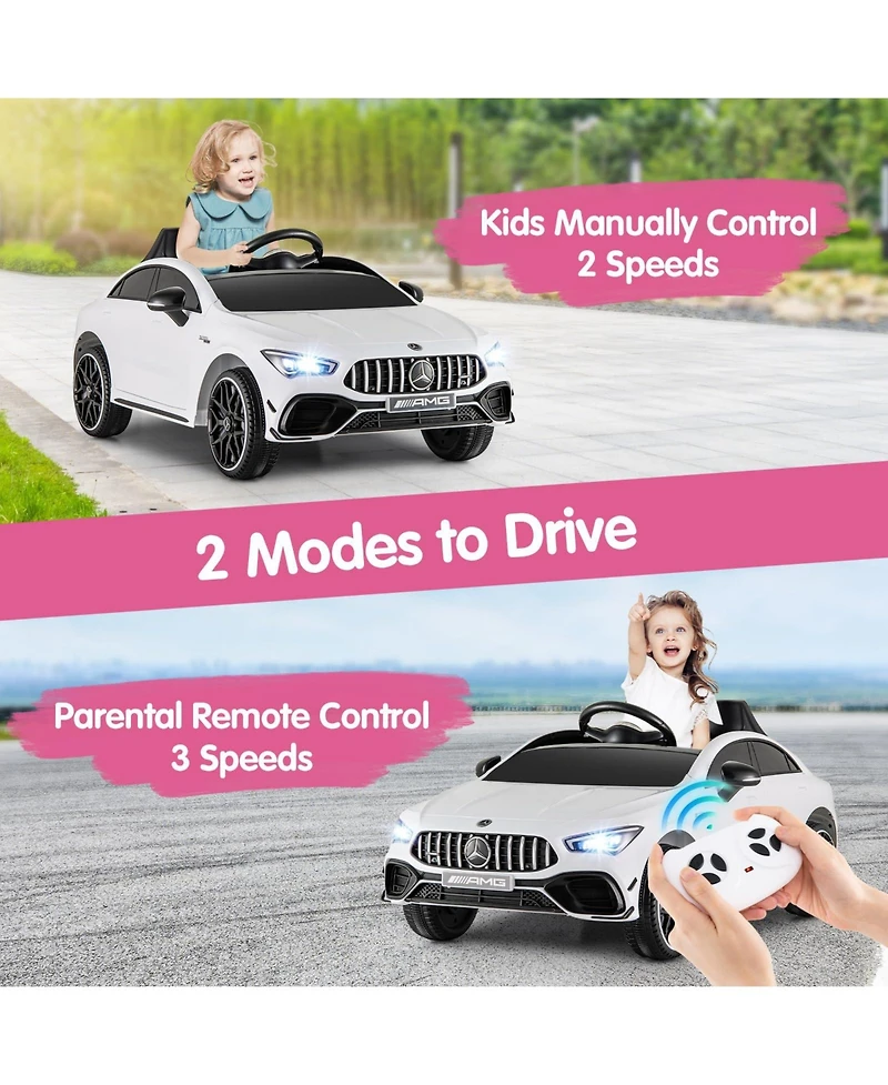 Mecale 12V Kids Ride on Car Mercedes-Benz Amg Cla 45 with Remote