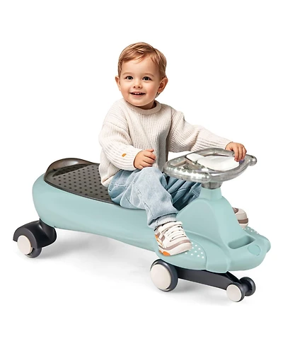 Wiggle Car with Hauling Rope Ride on Toy with Under-Seat Storage