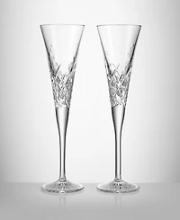Waterford Wishes Happy Celebrations Toasting Flute 7oz, Set of 2