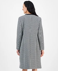 Le Suit Women's Houndstooth Topper Jacket & Sleeveless Dress