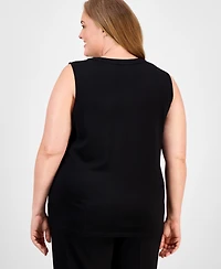 Anne Klein Plus Stud-Detail Tank Top
