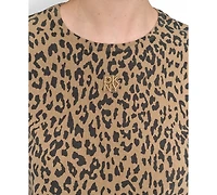 Dkny Jeans Petite Animal Print Short-Sleeve T-Shirt