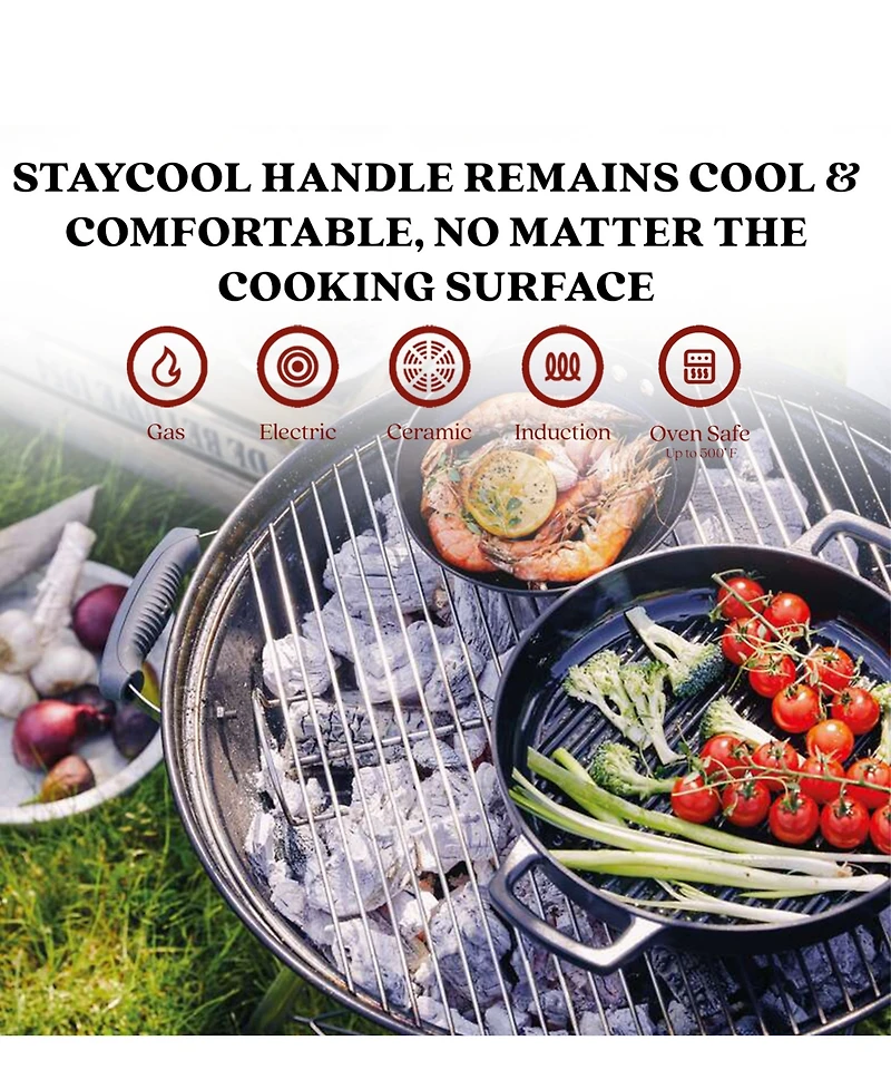 Alva Nori 11" Pre-Seasoned Cast Iron Grill Pan