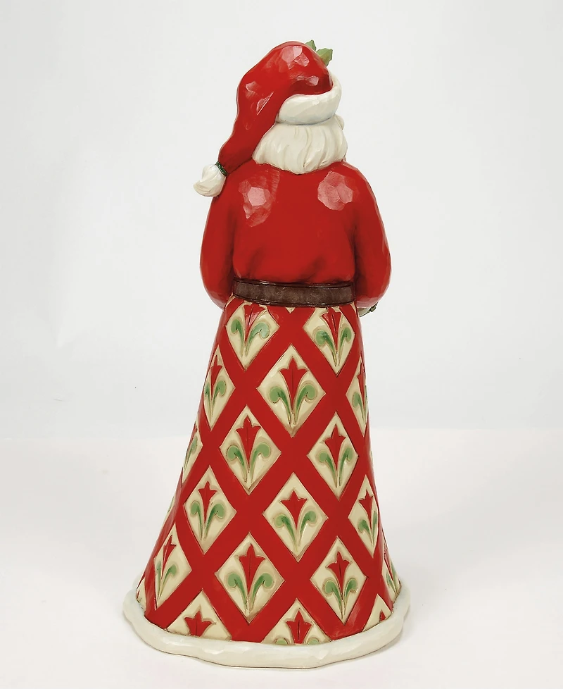 Jim Shore Christmas At The Lodge Santa with Wreath Figurine
