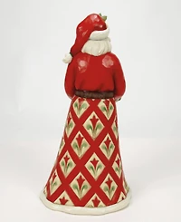 Jim Shore Christmas At The Lodge Santa with Wreath Figurine