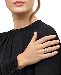 Polished Flared End Bypass Fashion Ring in 10k Gold