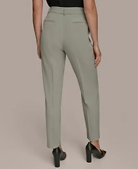 Donna Karan New York Women's Flat-Front Straight-Leg Pants