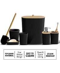 Complete Bathroom Decor & Accessory Set with Bath Rugs Shower Caddy