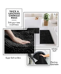Complete Bathroom Decor & Accessory Set with Bath Rugs Shower Caddy