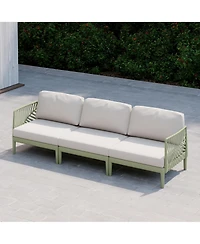 WestinTrends Modern Polypropylene Resin 3 Seat Outdoor Patio Sofa