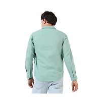 Campus Sutra Men's Solid Aqua Green Regular Fit Casual Shirt