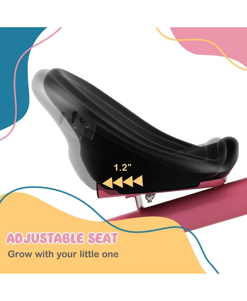 Toddler Tricycle Kids Trike with Adjustable Seat Front & Rear Storage Baskets