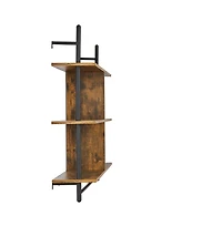 Slickblue Industrial Pipe Shelf 3 Tier Wall-Mount for Kitchen Bedroom