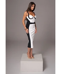Jluxlabel Celebration Colorblock Midi Skirt