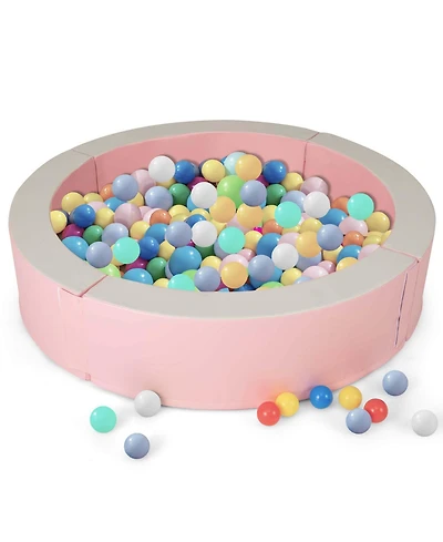 44.5" x 10" Baby Ball Pit Detachable Foam Ball Pit with 50 Colorful Ocean Balls