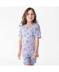 Bellabu Bear Kids Unisex Minecraft Pixel Pals 2-Piece Short Sleeve & Shorts Pajama Set